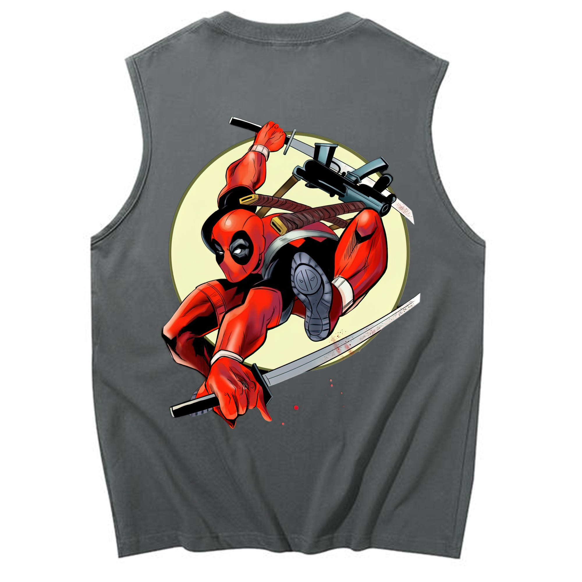 （画像用） Deadpool デッドプール コットン100％タンクトップ（背面プリント）